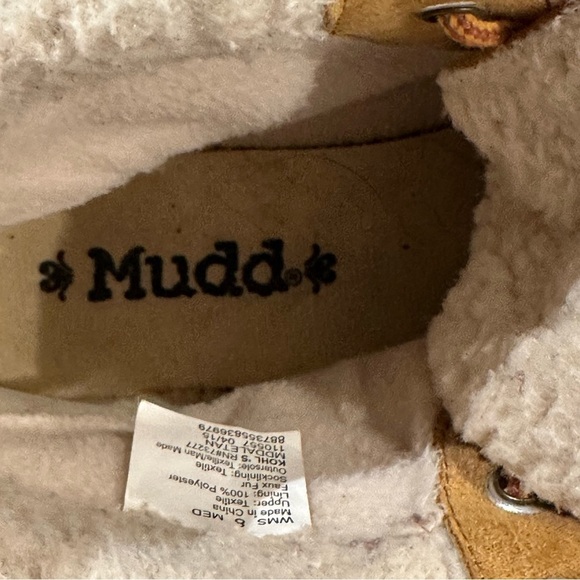Mudd Faux Fur Suede Tan Foldover Hi Top Sneaker Booties 90’s Y2K Women’s Size 8 - Picture 13 of 13